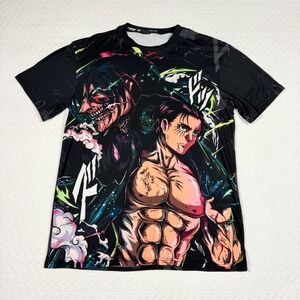 Vyrus Graphics Attack On Titan Mens M T-Shirt Eren Yeager AOP Black Made in USA